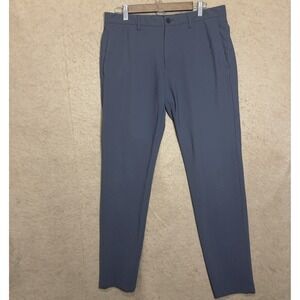 Theory Chino Pants Mens 33 x 32 Gray Flat Front Slash Pockets‎ Performance Golf